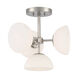 Zio 4 Light 15 inch Polished Nickel Chandelier Convertible Ceiling Light